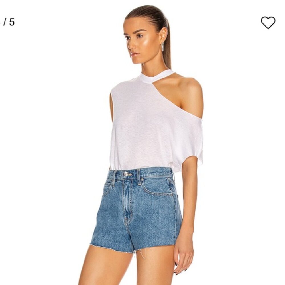NWT RTA Axel Cut-Out Tee in White Sz XXS - Picture 3 of 8